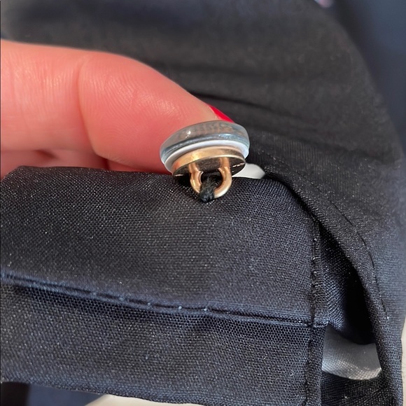 Black Button-Up Shirt with Eyeballs Buttons - Picture 5 of 5